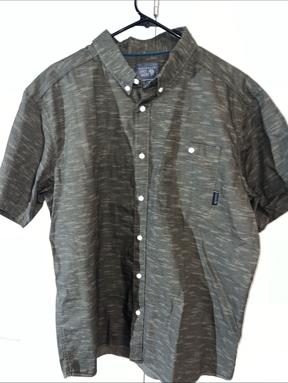 Mountain Hardwear Cotton Picket short sleeve work shirt Style hiking Trail XL